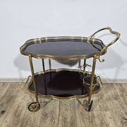 Luxurious bar cart, Maison Jansen, Hollywood Regency, France, 1950s/70s.
