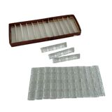 Porte-couteaux en cristal, Motif floral en relief, Art de la table vintage