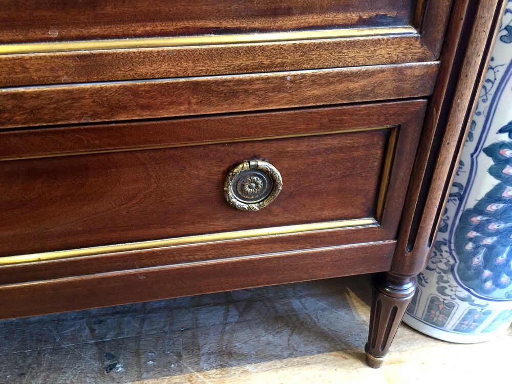 Louis xvi style chest of drawers in mahogany