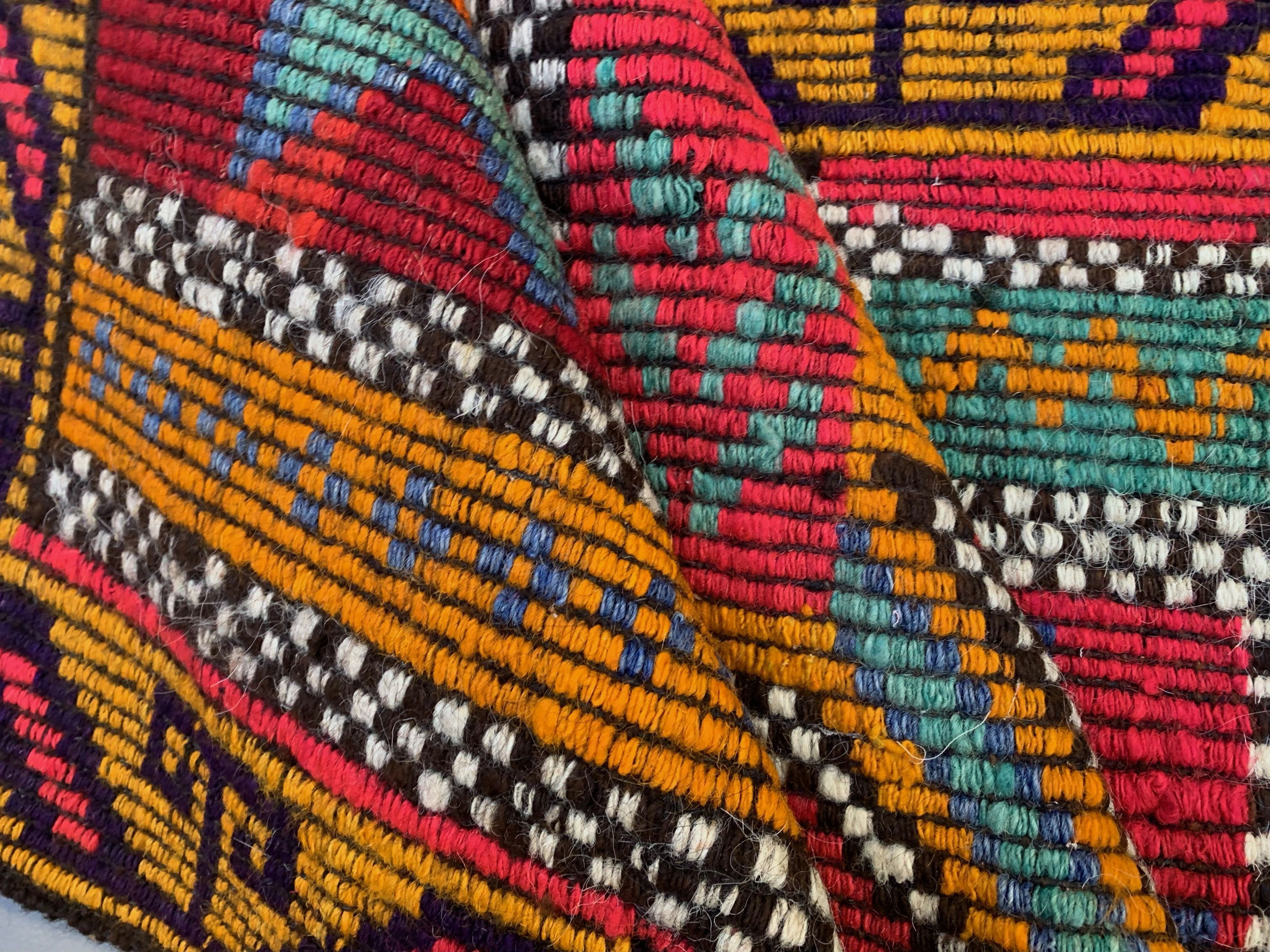Small Vintage Turkish Kilim Rug 126x75 cm Wool Kelim