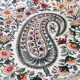 Gien earthenware plate – Floral paisley pattern – Scalloped edge