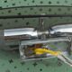 Wall light vintage glass smokes metal chrome