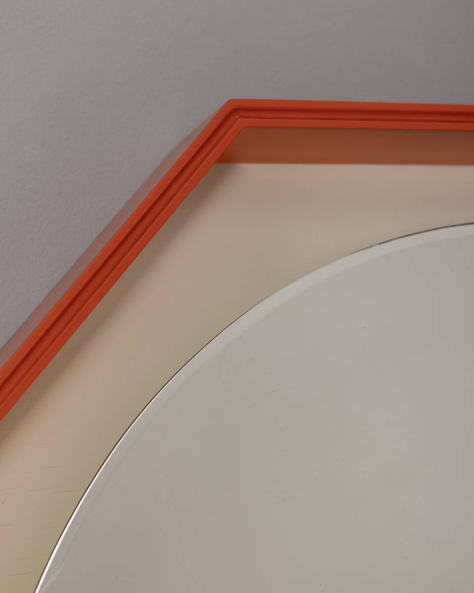 Vintage 1970s Backlit Wall Mirror, Italian Design