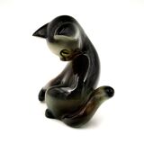 Vintage Jichokera Bechyně Cat Figure, 1960s