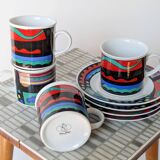Memphis-style porcelain coffee service, Burg Lindau, 1980s