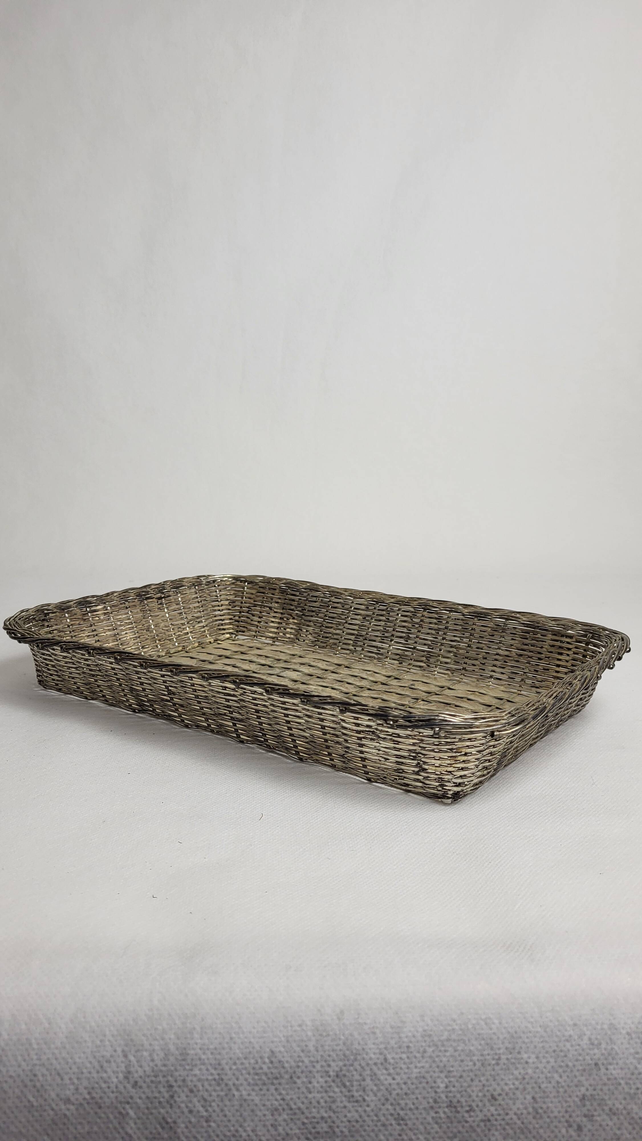 Silver metal basket