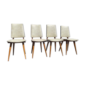 lot de 4 chaises 1950