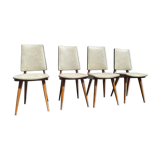 Set of 4 chairs 1950 skaï coating