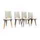 Lot de 4 chaises 1950 revêtement skaï