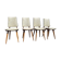 Lot de 4 chaises 1950 revêtement skaï