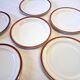 6 Limoges porcelain dessert plates from Chastagner, France