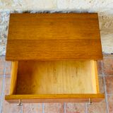 Vintage bedside table on compass legs, 1950 ́s