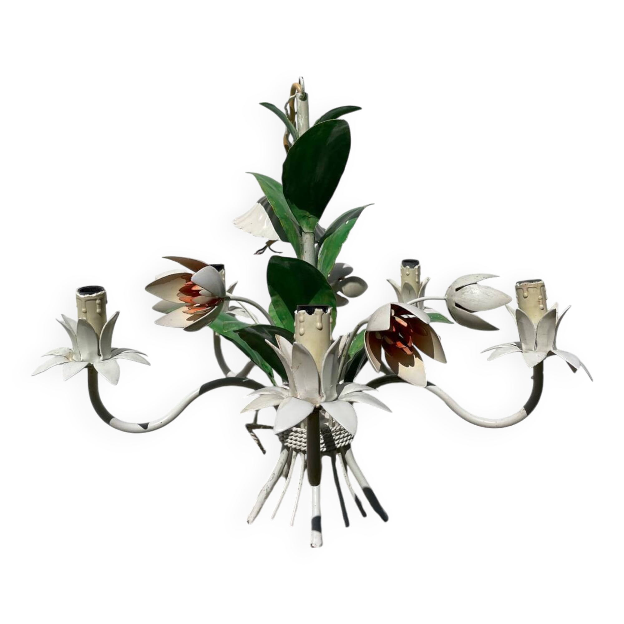 Metal flower bouquet ceiling chandelier