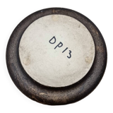 Pot de fleurs vintage en faïence marron, milieu du siècle