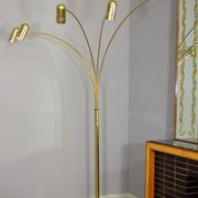 Brass floor chandelier, 70s