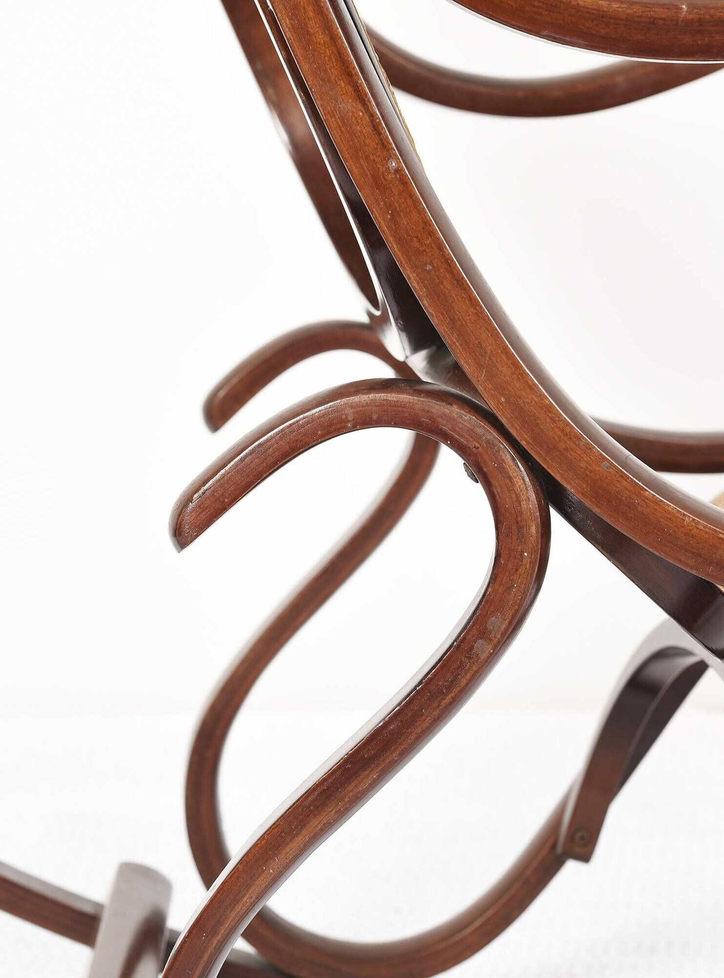 Fauteuil à Bascule Deuba En Bois Acacia - 54x76x102 Cm | Avec Coussin Assise Polyester