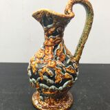 Old Pitcher or Sharp.  Ceramic pitcher. Pitcher with Anse.  Color - Blue Ecumes.  Diamètr