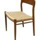 Set of 4 JL Moller model 75 chair by Niels Otto Moller Danish Design
