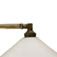 Brass and opaline art deco swing swivel wall lamp