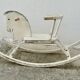 Vintage painted wooden rocking horse 1970