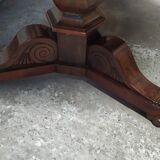 Pedestal table with gray depression marble
