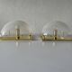 Pair of wall lights or flush mounts in plexiglass by Leola, 1970s, Germany.
