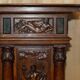 Louis XIII Revival wardrobe in walnut and marble