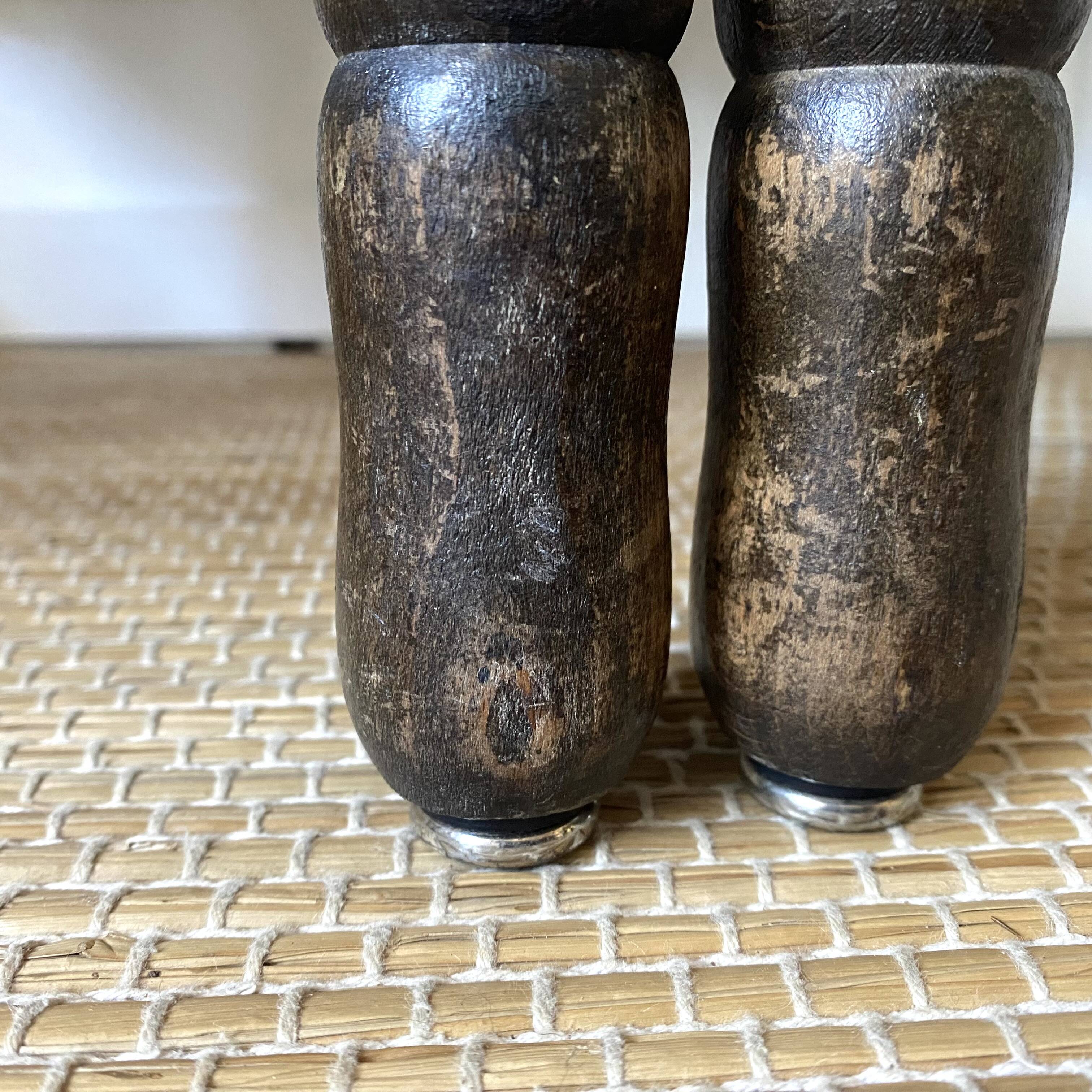 Pair of turned wood corner chairs, fireside chairs