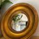 Miroir convexe rond doré miroir de sorcière
