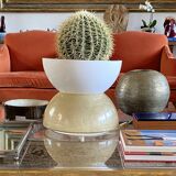 Planter / Pot fiberglass lamp, Luci Milano Italy, 1970s