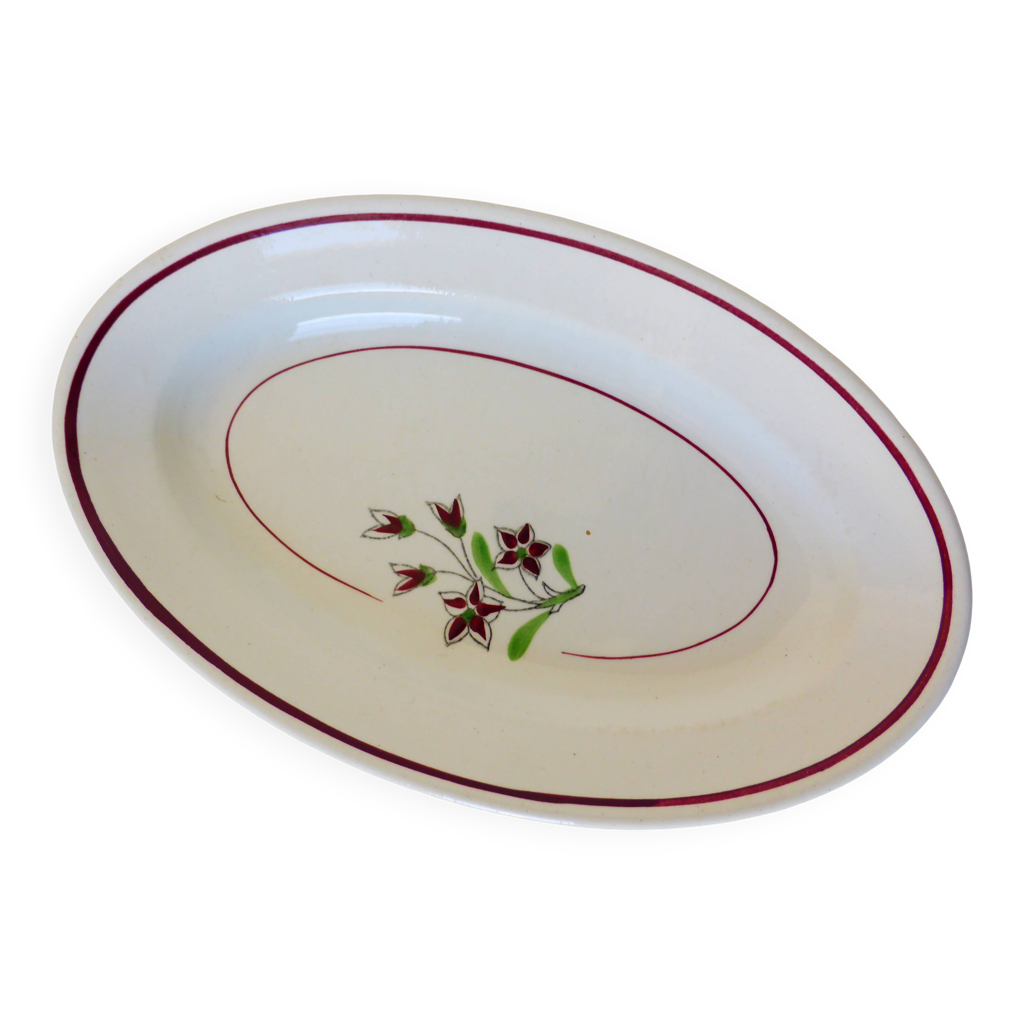 Ravier Vintage Somain Décor Java – Plat De Service En Céramique – Fabriqué En France