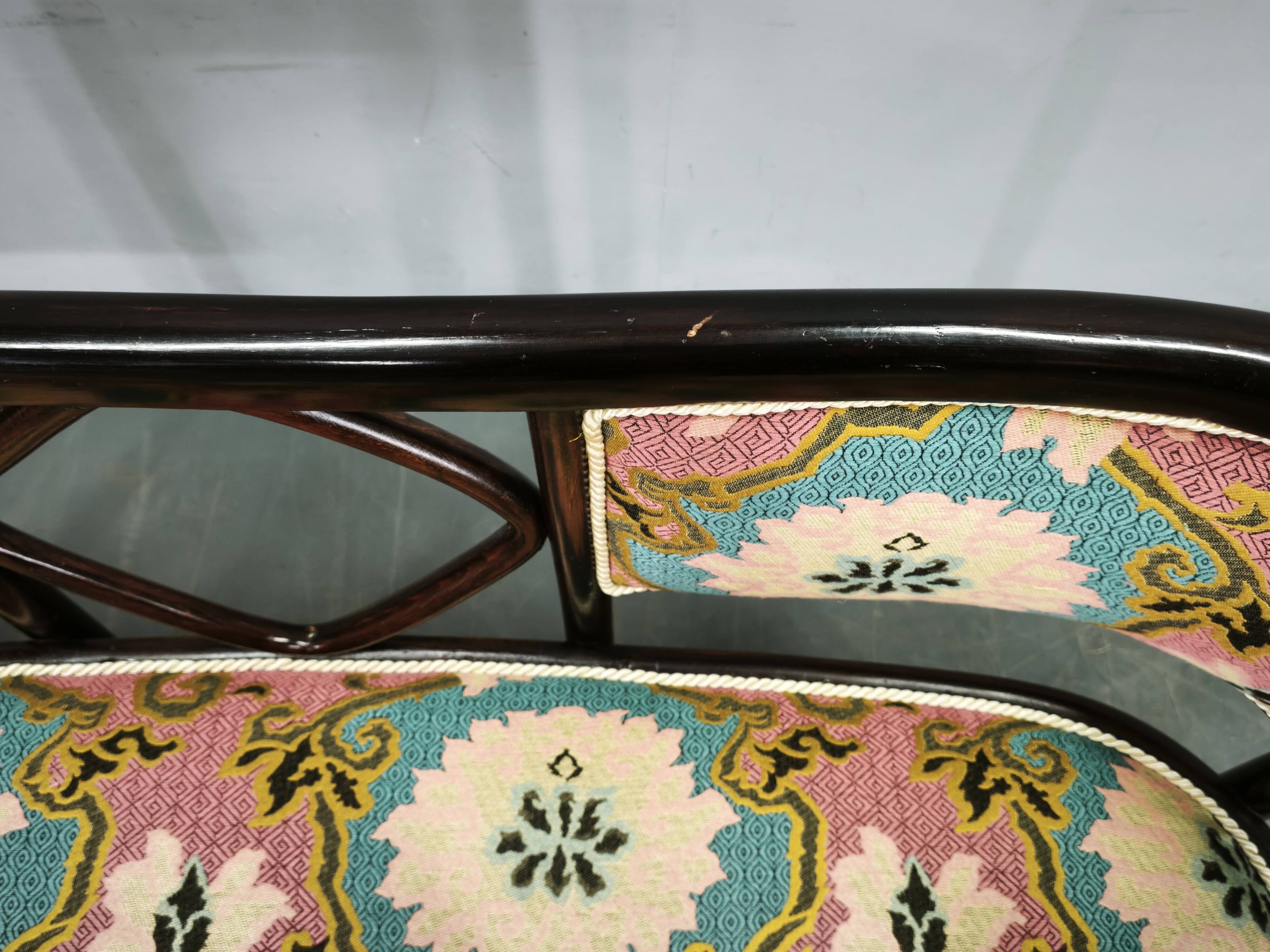 Josef Hoffmann Style Fledermaus Art Nouveau Sofa, 1930s