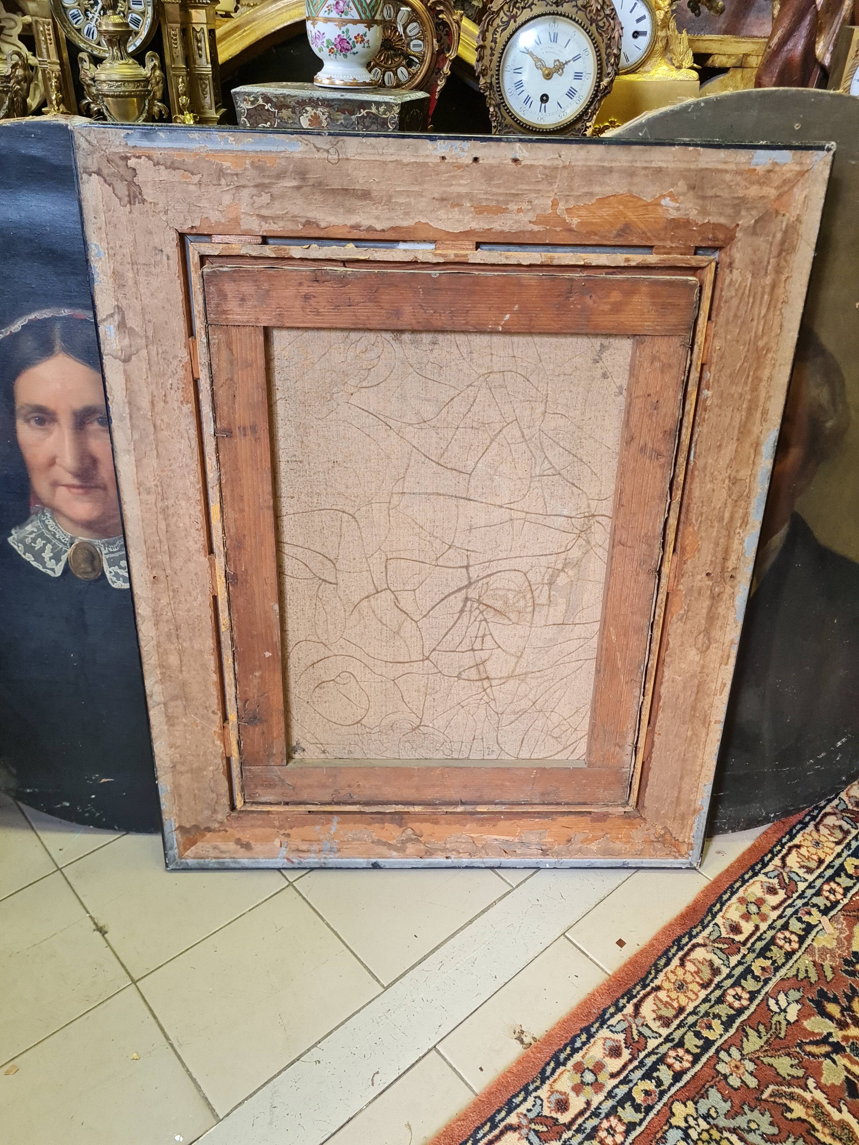 XIX th century, portrait of woman oil on canvas