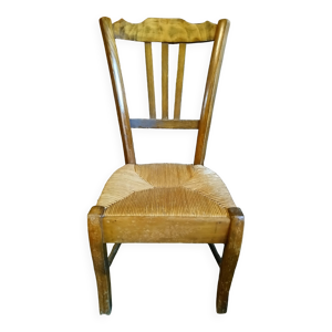 chaise paillée basse