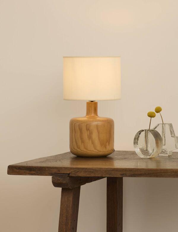 Lampe en bois massif n°1 par Charlotte Perriand pour les Arcs, circa 1970