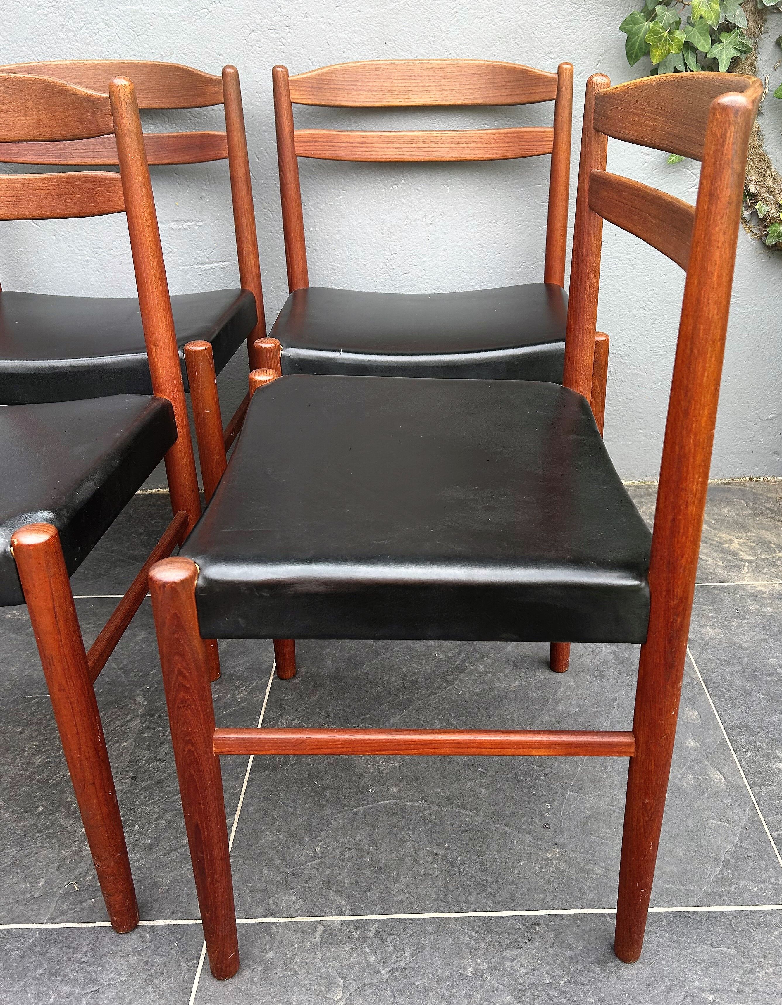 Four scandinavian johansson chairs