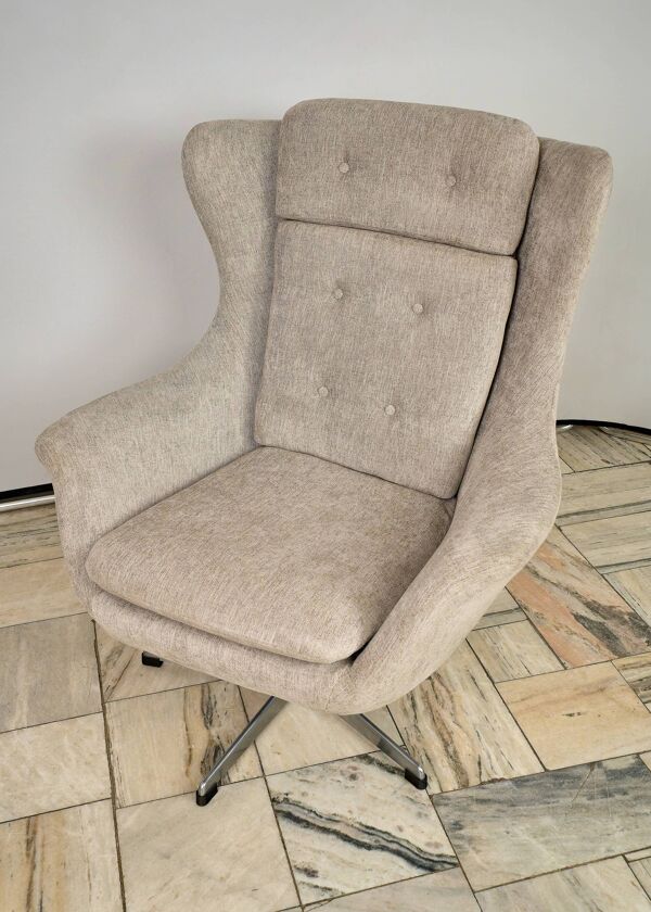 Chaise pivotante ushak par up zavody années 1960 tchécoslovaquie