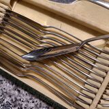 Housewife of fish cutlery in stainless steel Art Deco