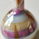 Vase ball glass of blown Art, Murano, ribbon strips