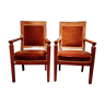 Pair of armchairs mahogany time consulate