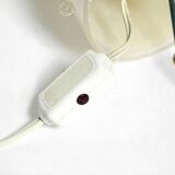 Two very Mid Century Modern tripod table lamps with white plexiglas shades