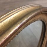 Old mirror gilded wooden frame.