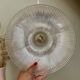 Vintage holophane glass lampshade pendant light
