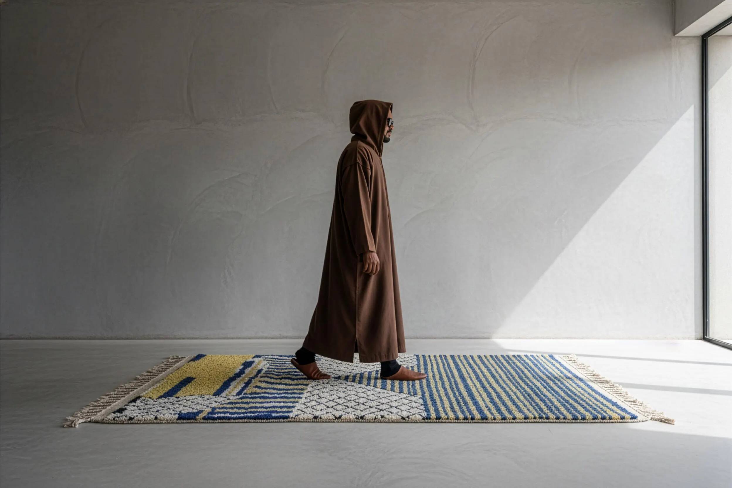 Large Berber wool rug 3x2 m