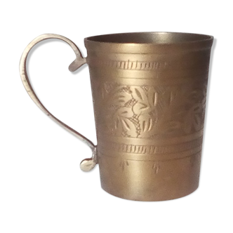 Vintage cup in solid brass