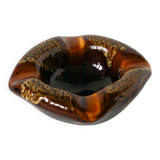 Ceramic mortar catchall, brown, 1970