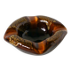 Ceramic mortar catchall, brown, 1970