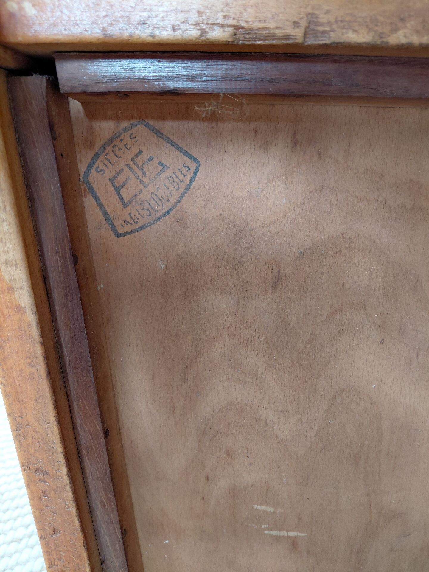 Fischel bistro chair "Indislocables" solid wood 1940s-1950s