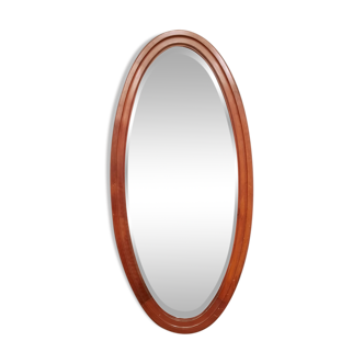 Large beveled oval mirror