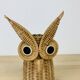 Pot à crayon hibou en osier